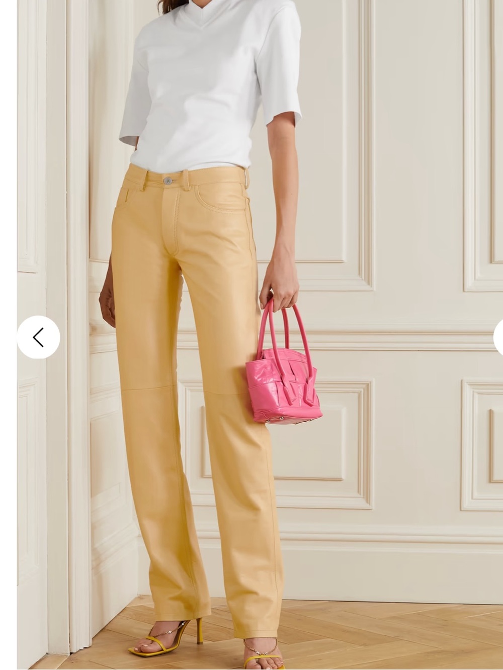 THEORY 100 leather straight leg pants - low rise size 32